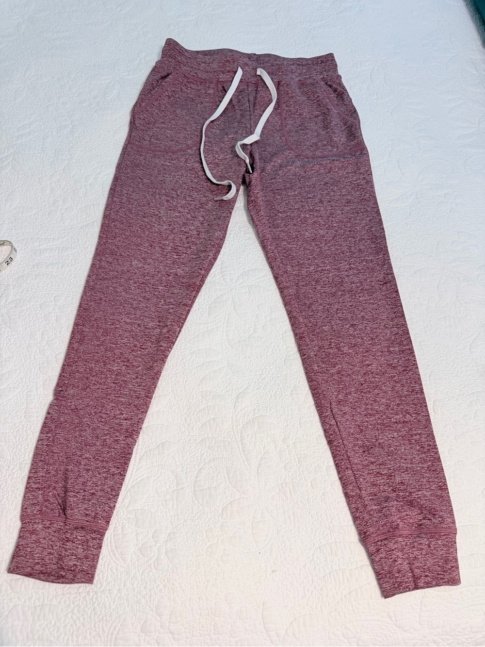 Zyia active cozy jogger burgundy women's size small drawstring pants High Rise
